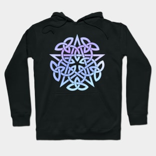 Blue Pentagram. Celtic knot Hoodie